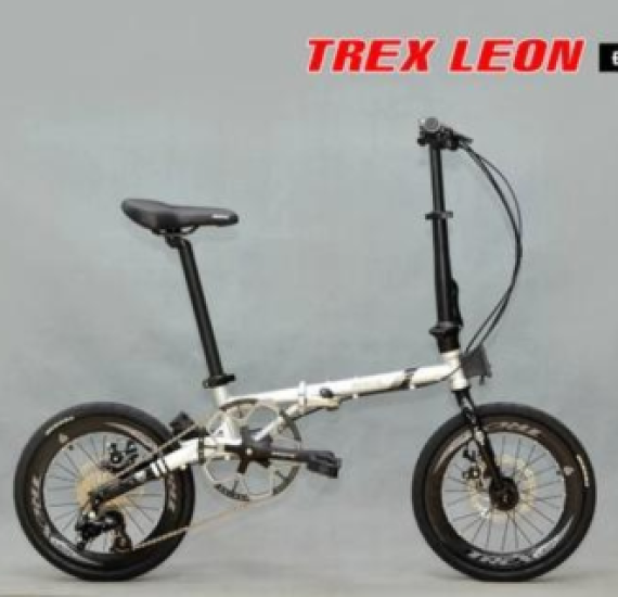 Xe đạp gấp TREX LEON: Khung càng thép CHROMOLY, Group SENSAH MX9 9 tốc độ, Líp thả SUGEK, Lốp KENDA 16x1 3/8